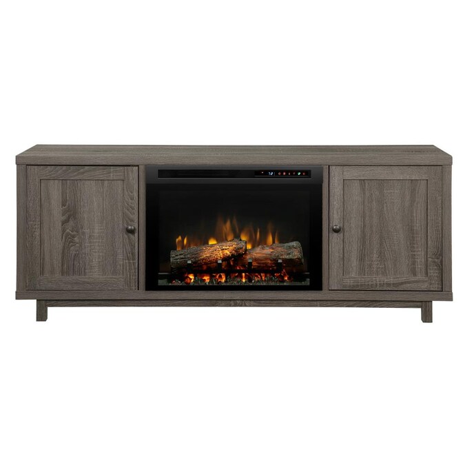 Dimplex 65in W Iron Mountain Grey Fanforced Electric Fireplace in the