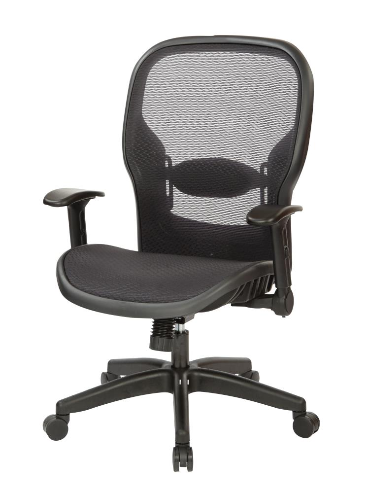 Photo 1 of SPACE Seating Black Contemporary Adjustable Height Swivel Manager Chair