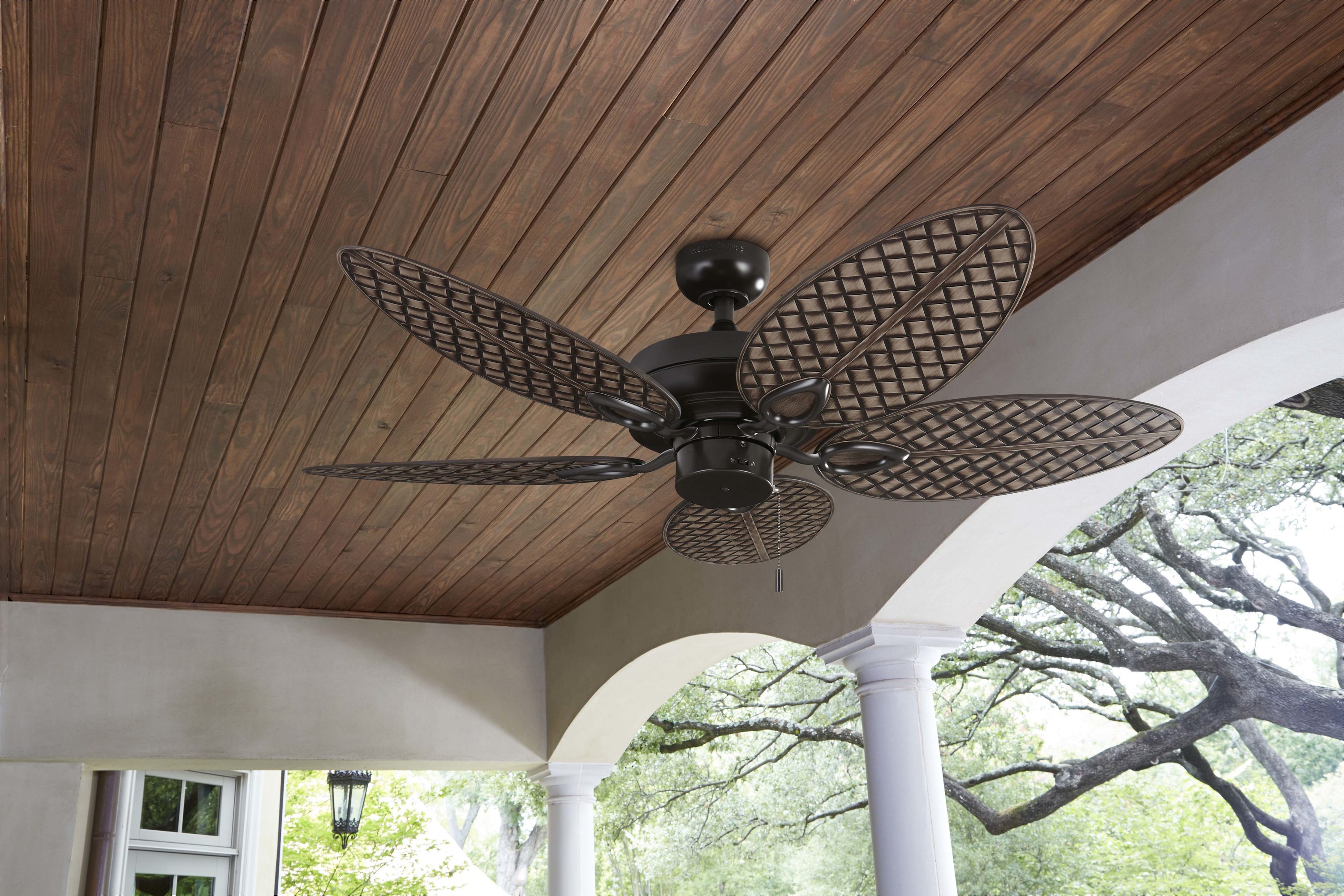 Harbor Breeze Tilghman II 52-in Bronze Indoor/Outdoor Downrod Mount Ceiling Fan 