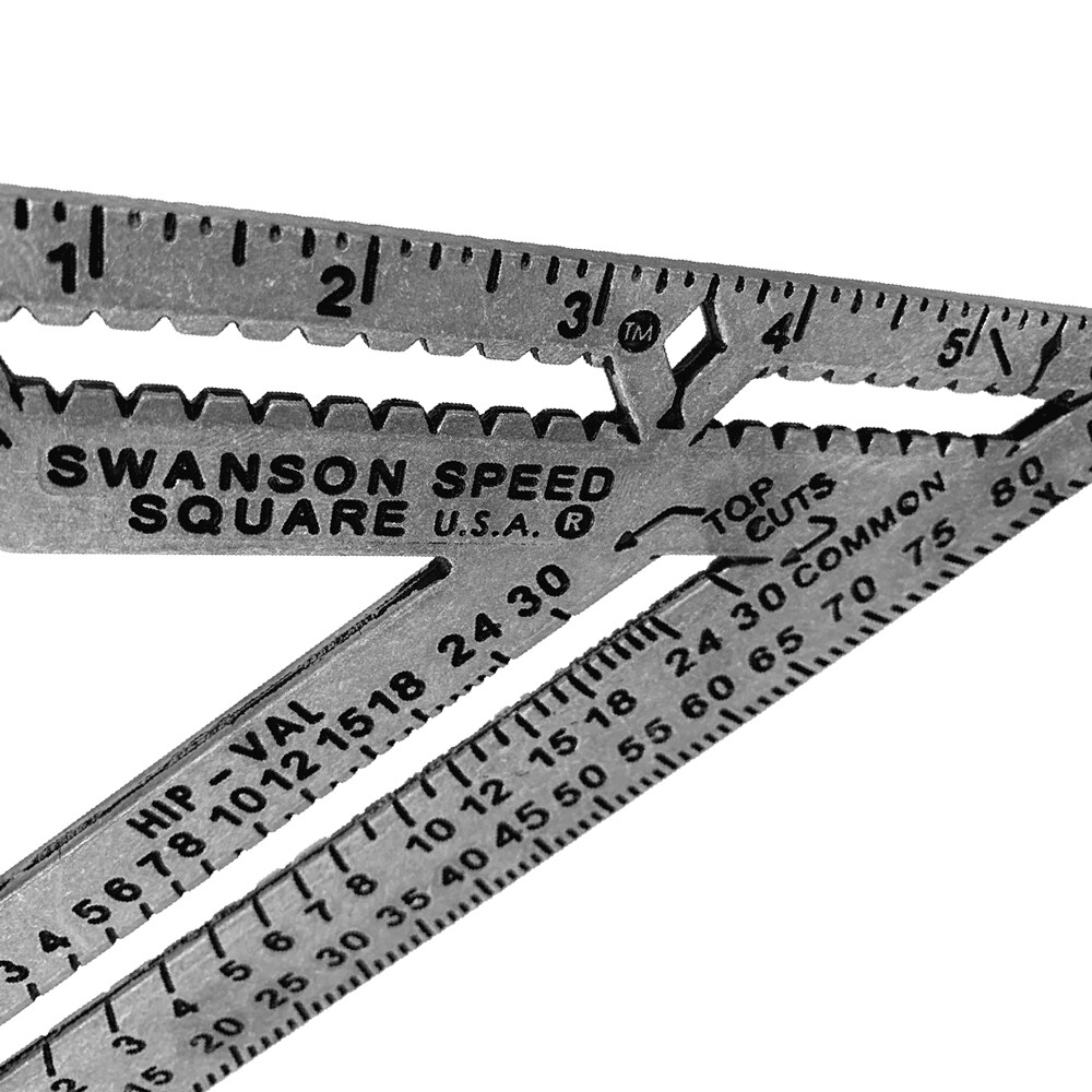 Swanson 7" Speed Square Layout Protractor Saw Tool Light Easy Read Blue Book USA 