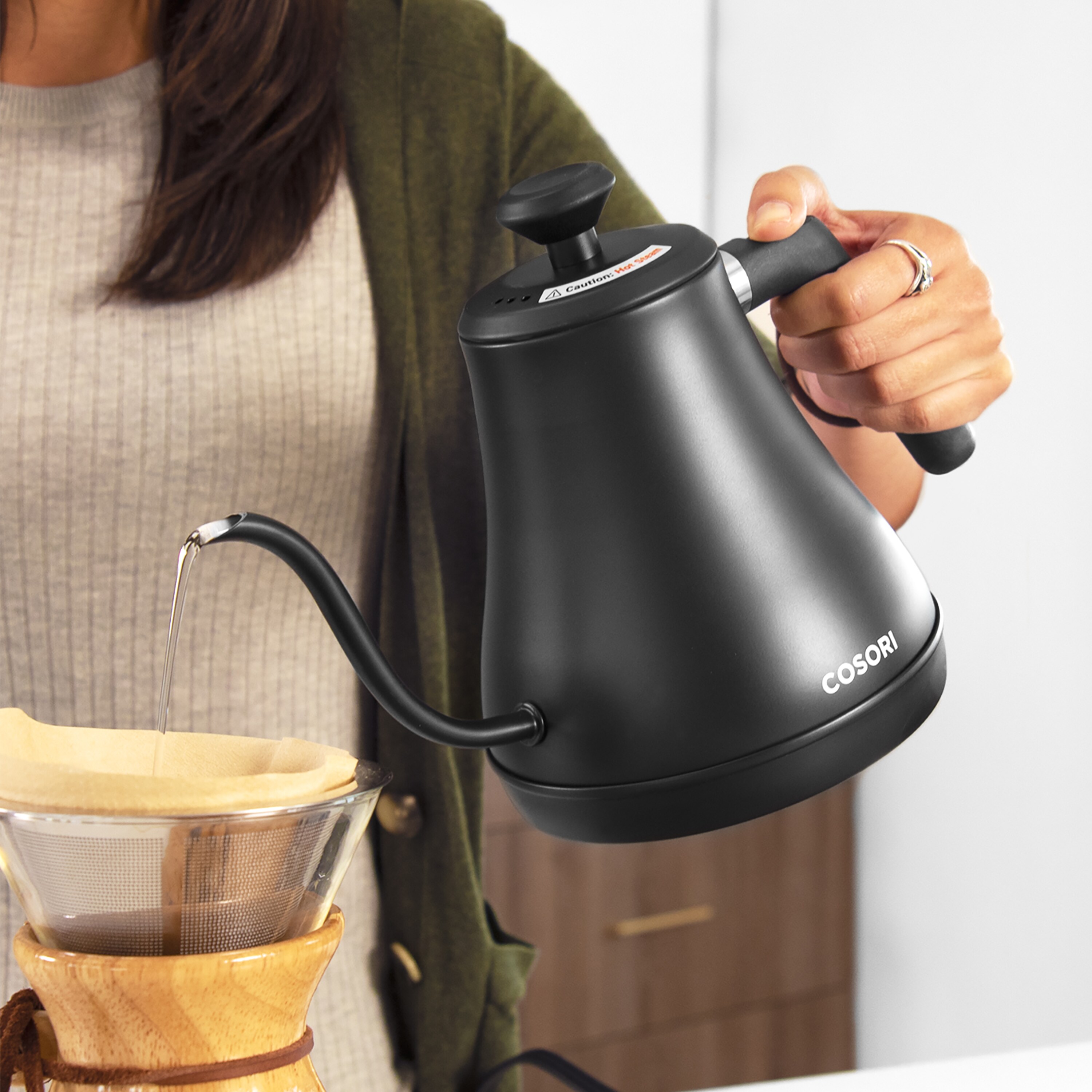 Cosori Black 2-Cup Corded Digital Electric Kettle