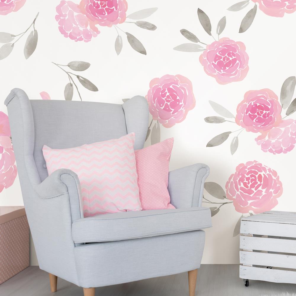 WallPops DWPK3371 Spring Bloom Art Kit Wall Decal Pink