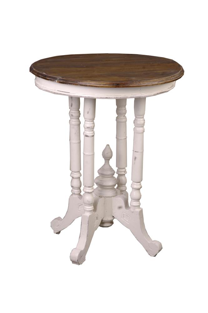 White Sunset Trading Shabby Chic Cottage End Table
