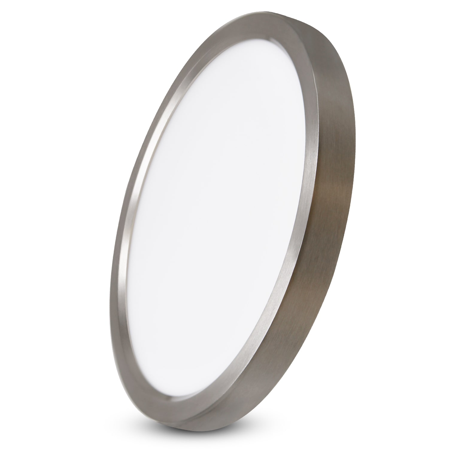 Homdec 1-Light 11-in Brushed Nickel LED Flush Mount Light In The Flush ...