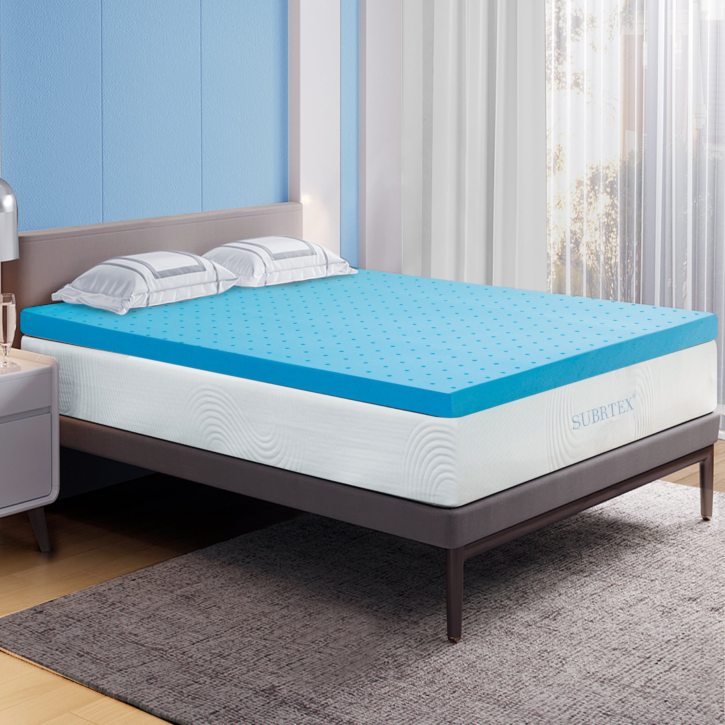 Tung lastbil Lappe tyngdekraft Subrtex High Density Cooling 3" Gel Memory Foam Mattress Topper (King) in  the Mattress Covers & Toppers department at Lowes.com