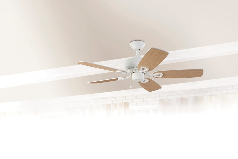 Harbor Breeze Sage Cove 44in White Indoor Ceiling Fan (5Blade) in the