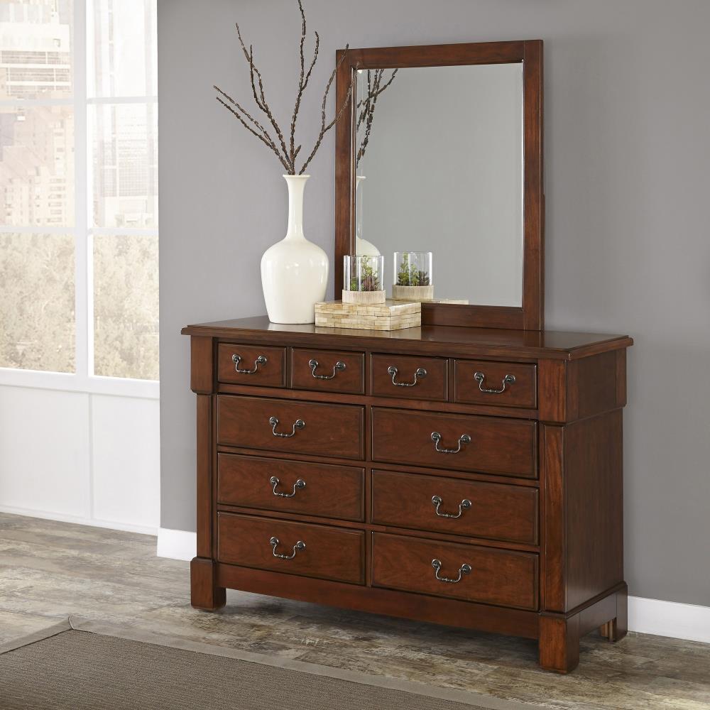 Home Styles Aspen Rustic Cherry Asian Hardwood 8 Drawer Dressertv