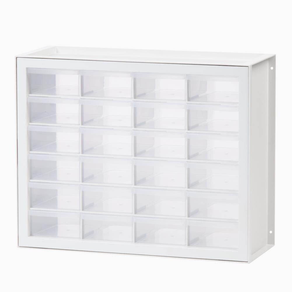 White IRIS USA DPC-16 16 Drawer Sewing and Craft Parts Cabinet 