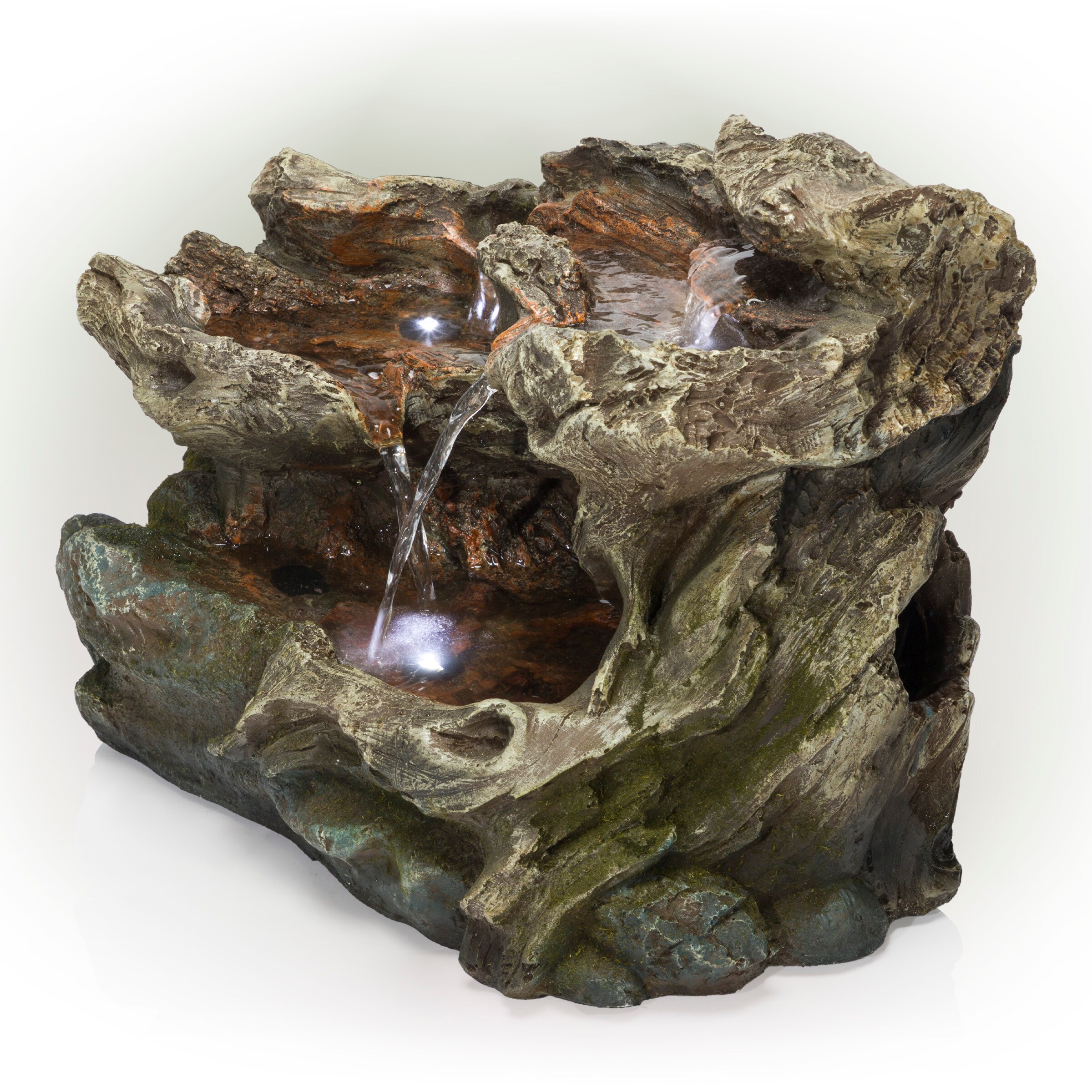 Alpine Corporation 10-in H Resin Tiered Fountain Outdoor Fountain