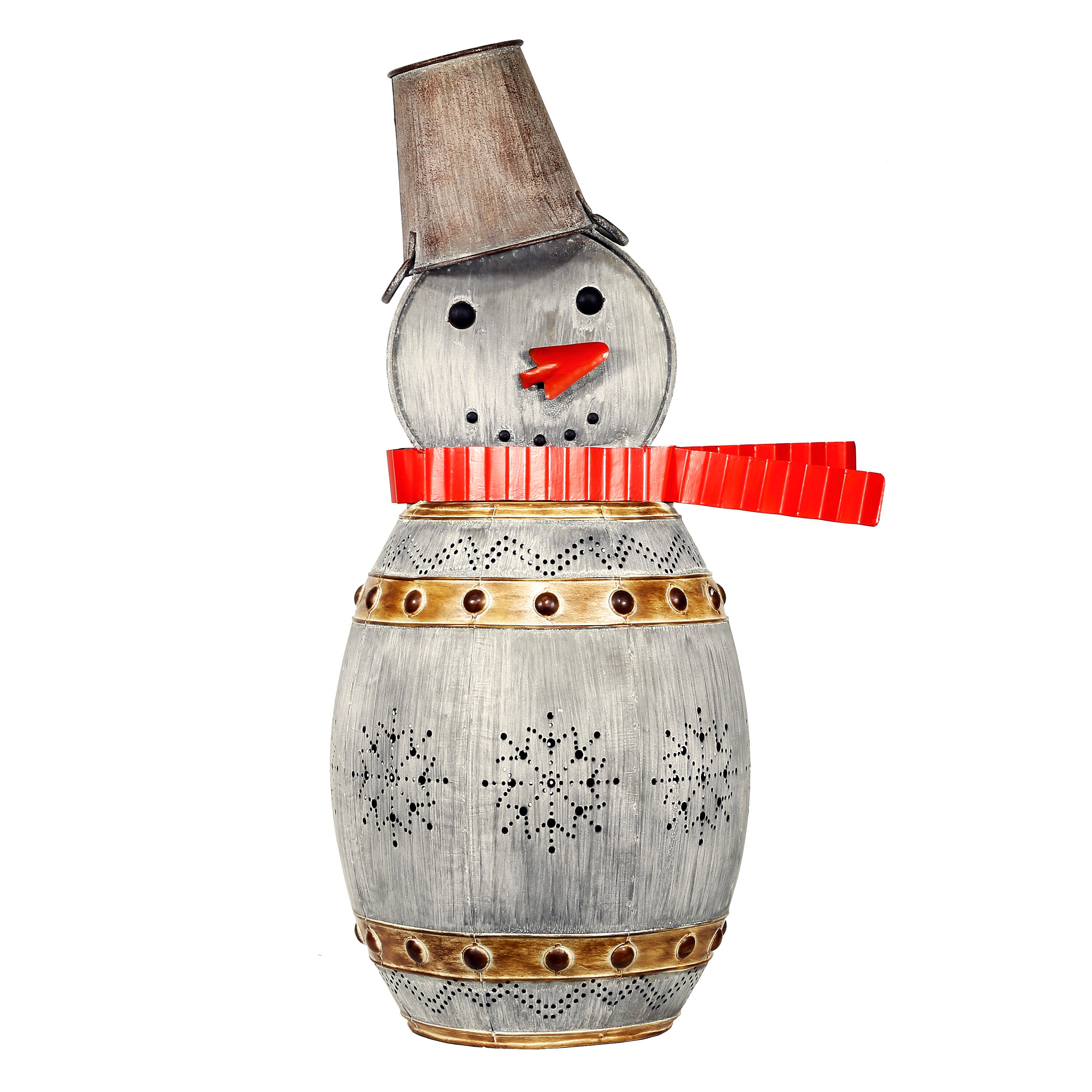 Light Up LED Snowman Christmas Free Standing Sign Decoration Battery Operated 