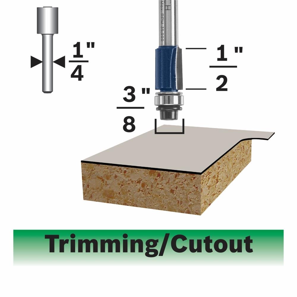 Bosch Carbide-Tipped Router Bit in the Trim Router Bits department 