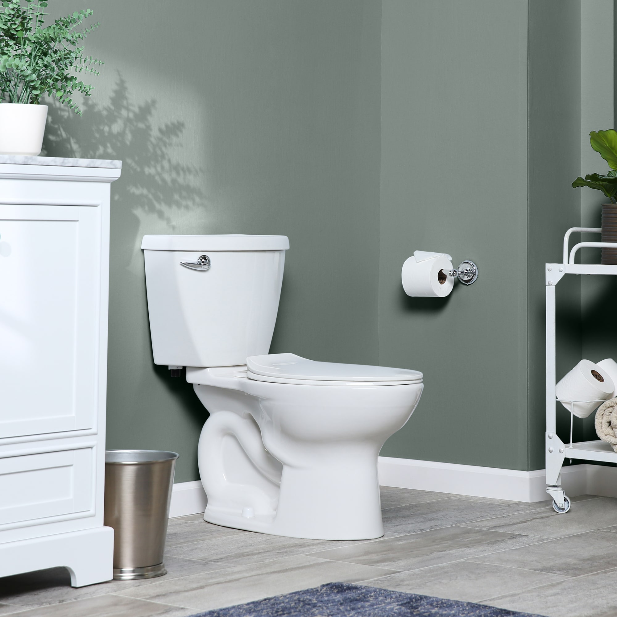 Photo 1 of American Standard Cadet 3 White Elongated Standard Height 2-piece Toilet 12-in Rough-In Size