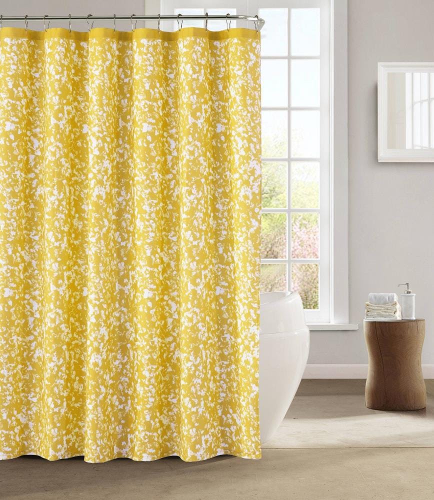 Gold Bar Line Waterproof Bathroom Polyester Shower Curtain Liner Water Resistant 