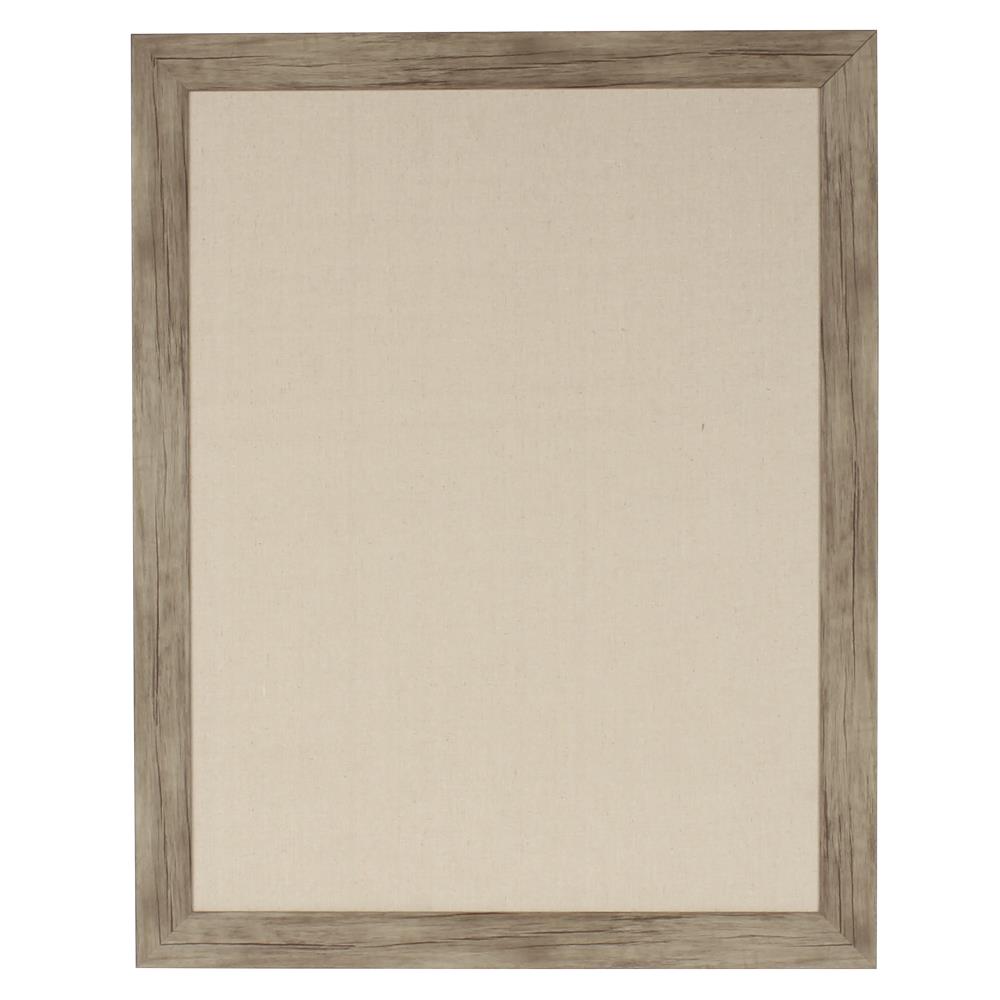 Rustic Brown 23x29 DesignOvation Beatrice Framed Linen Fabric Pinboard 