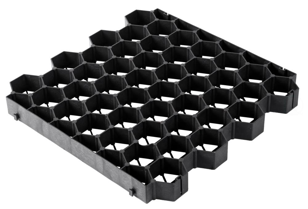 16 X black plastic paving driveway grid turf grass gravel protector drainage mat 
