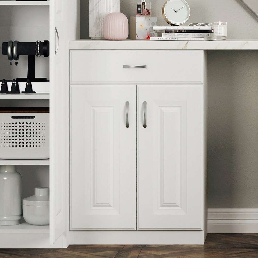 Wooden Kitchen Cabinet Cupboard Unit Tall Organiser Shelves Storage Oak Effect 
