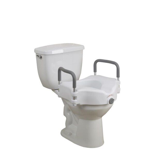 MDS Raised Toilet Seat Portable Elevated Riser Padded Handles Bathroom Safety 