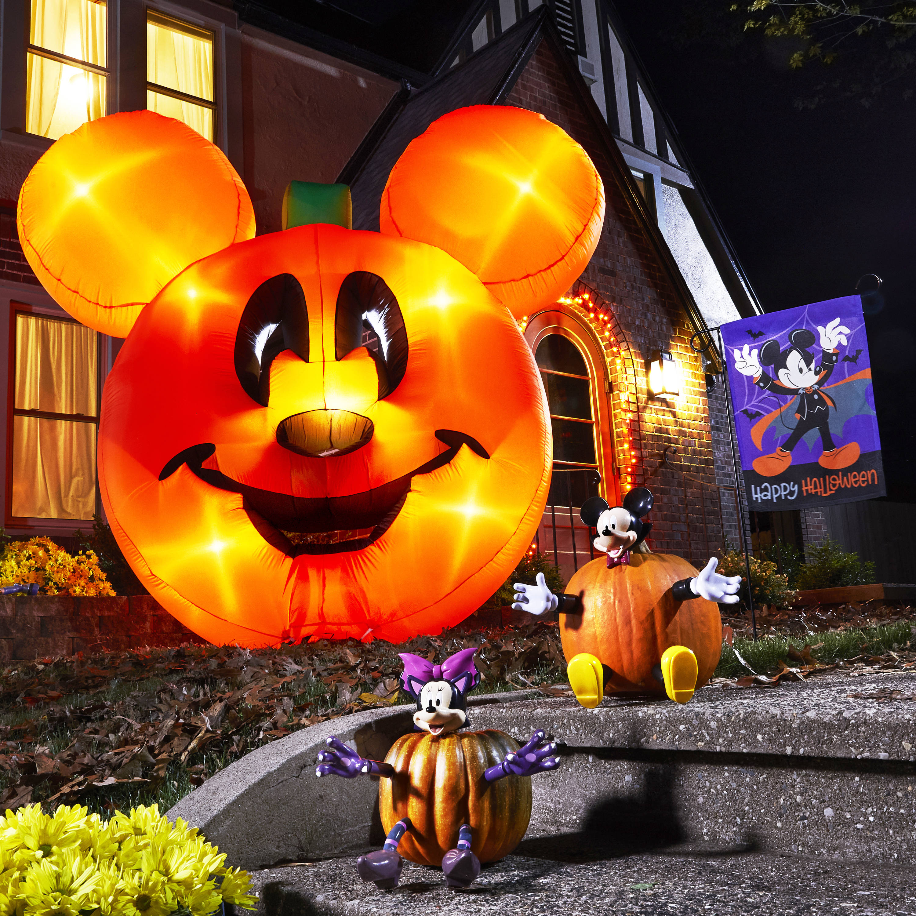 MICKEY & MINNIE MOUSE ~ HALLOWEEN HARVEST YARD SIGN DECOR **FREE SHIPPING** 