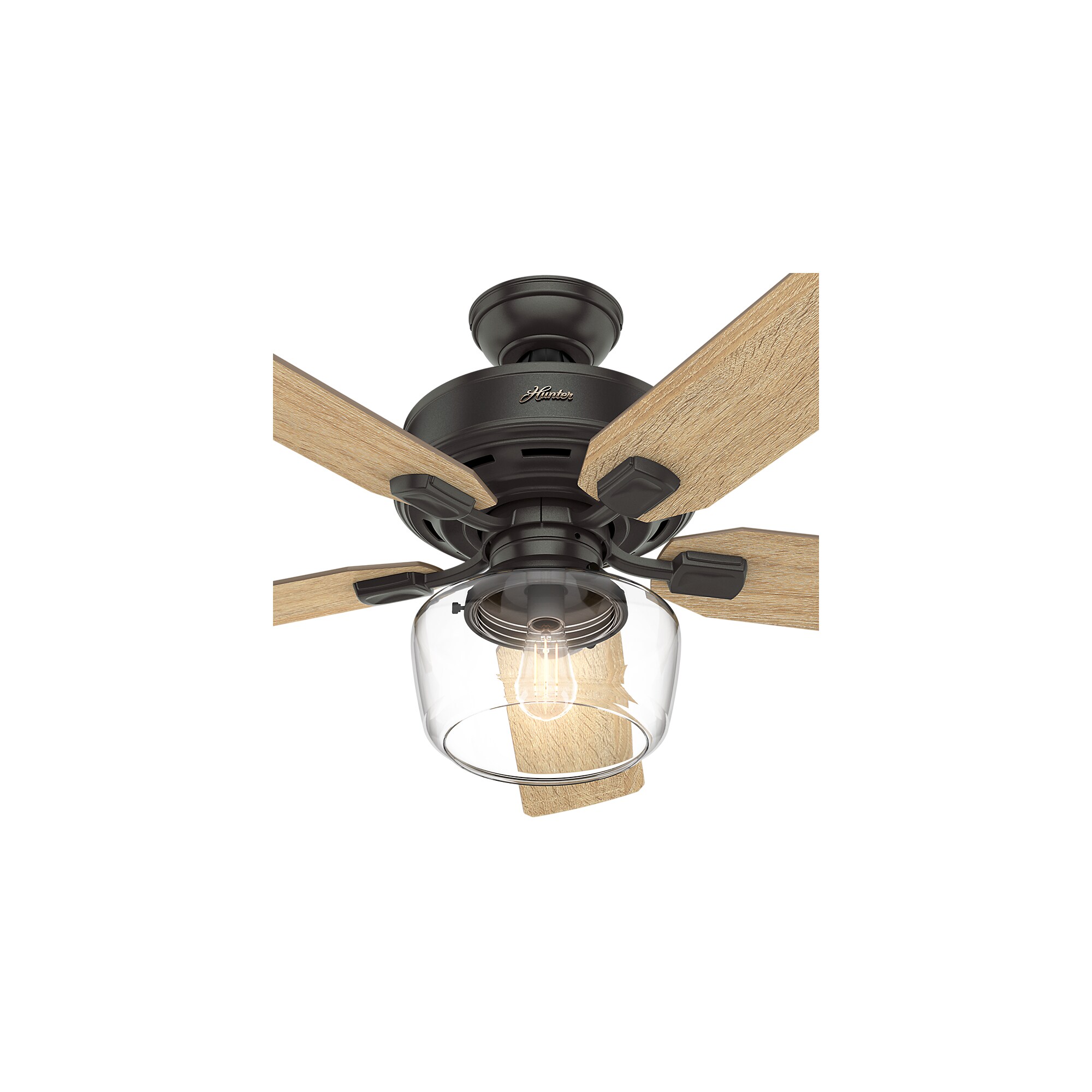 Details about   Hunter Fan 52 in Contemporary Noble Bronze Ceiling Fan with Light Kit and Remote 