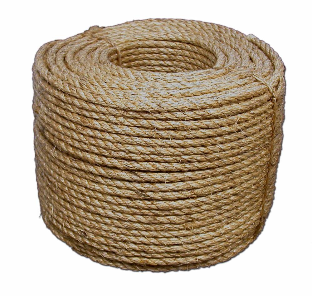 Wellington M0924C0050 Natural Twisted Manila Rope 50 ft Dia. L x 3/8 in 