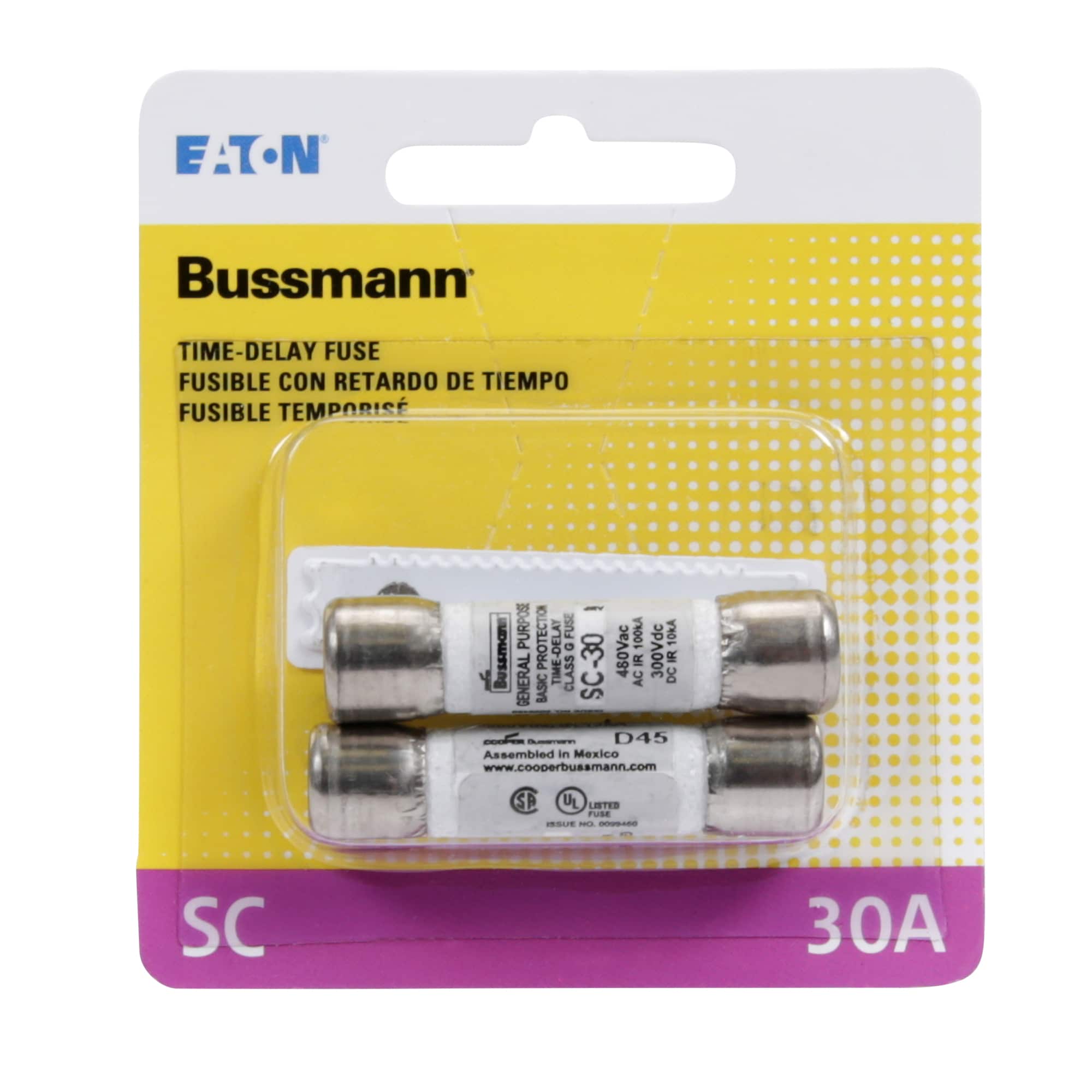 Cooper Bussmann 30a Indicating Fuse W// Fusetron Dual Element and Time Delay 2pk for sale online
