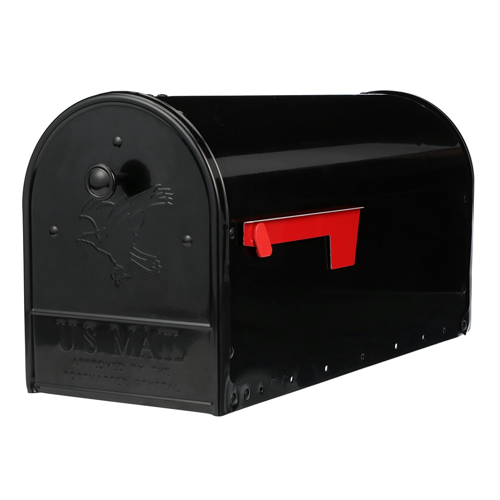 Mailbox Post Combination Black Double Walled Plastic Heavy Duty Rust Resistant 