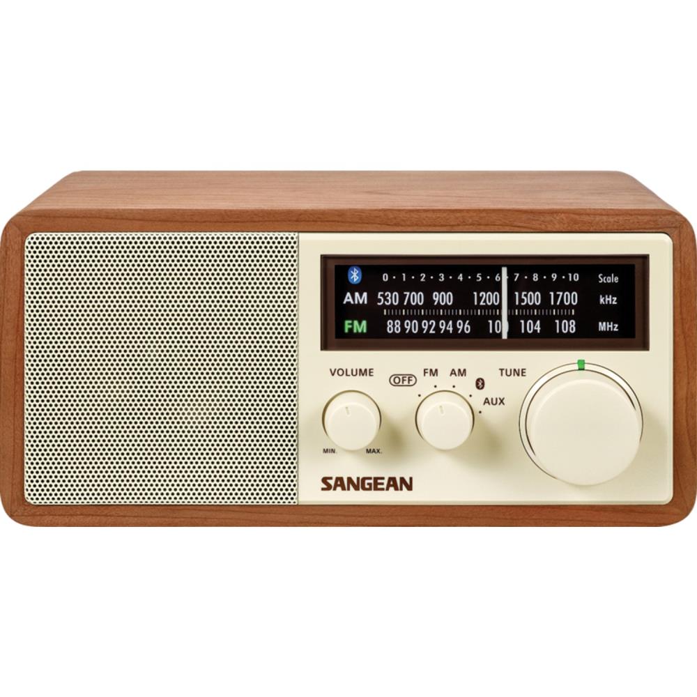 Sangean WR-50 FM-RBDS/AM/Bluetooth Wood Cabinet Table Top Radio 