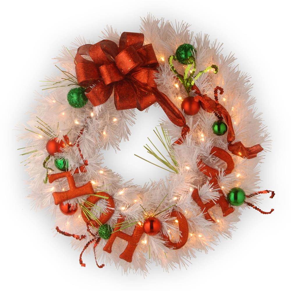 led christmas wreaths battery operated