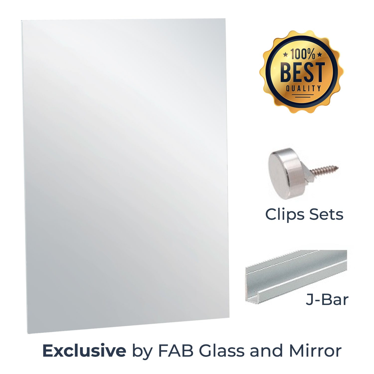 Frameless Certificate Notice Board Mirror Glass Wall Hanging Fixing Clips Kit 