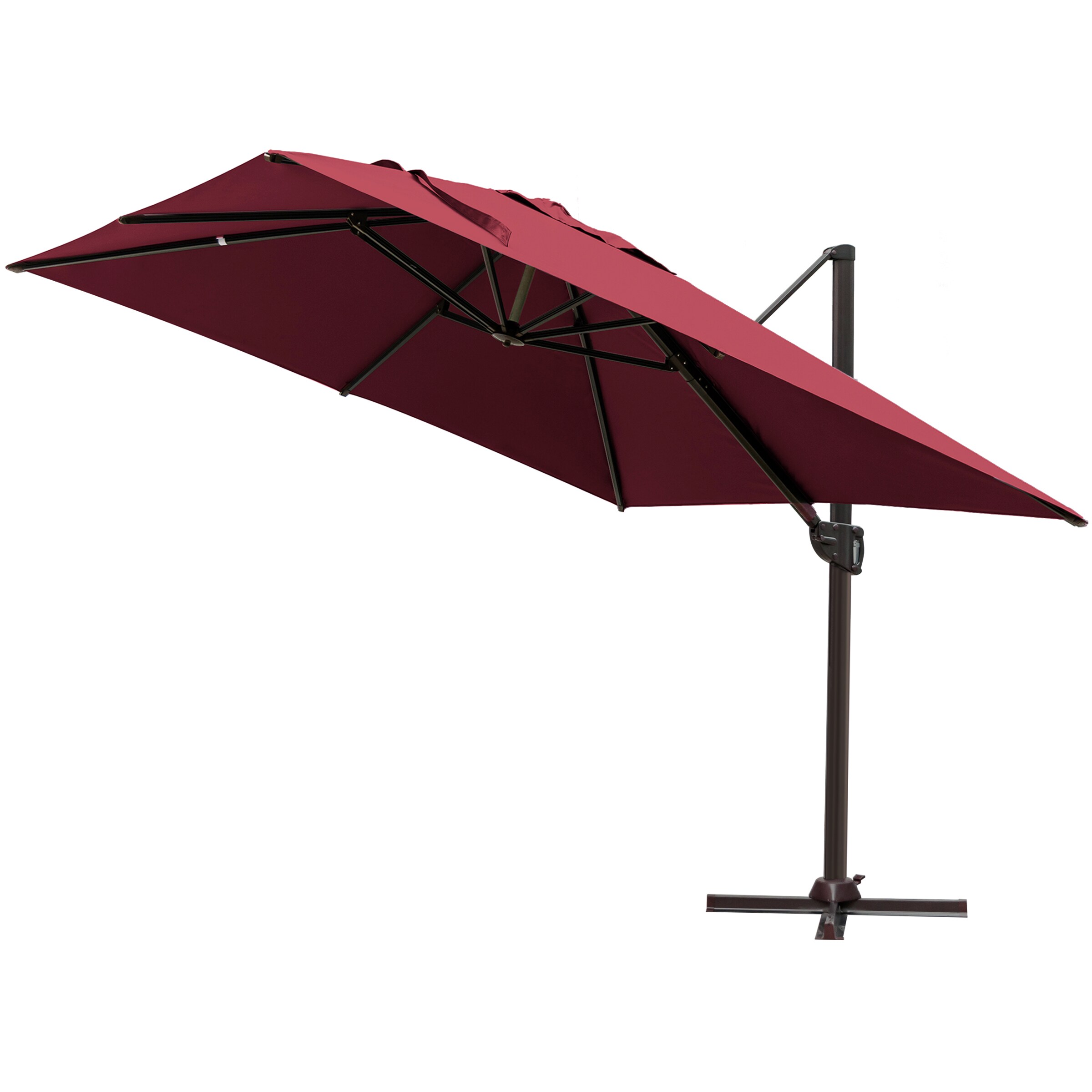 Outdoor Offset Patio Umbrella Cover Garden Yard Water Resistant 10in Tan Slip On 