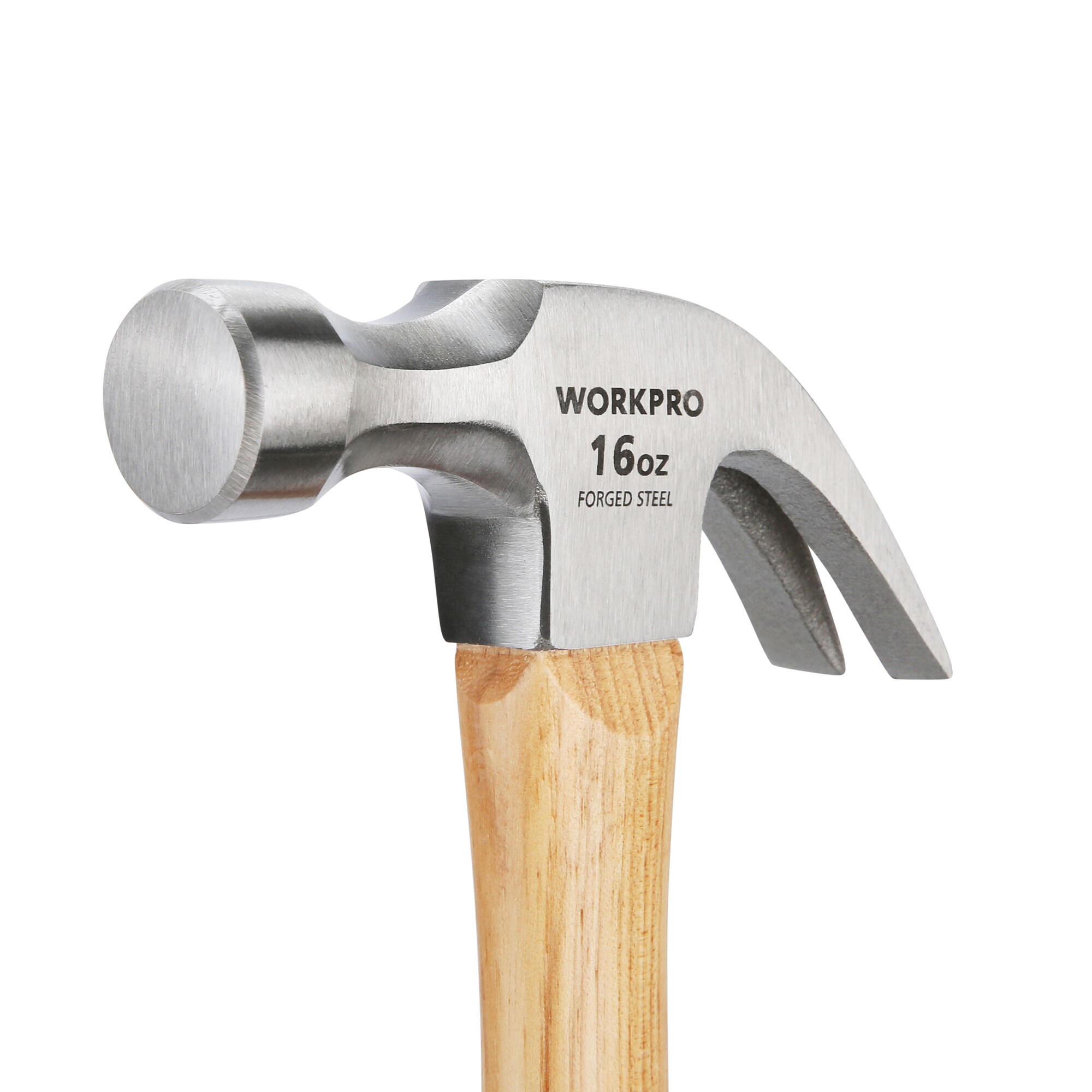 WORKPRO 16-oz Smooth Face Steel Head Wood Claw Hammer in the 