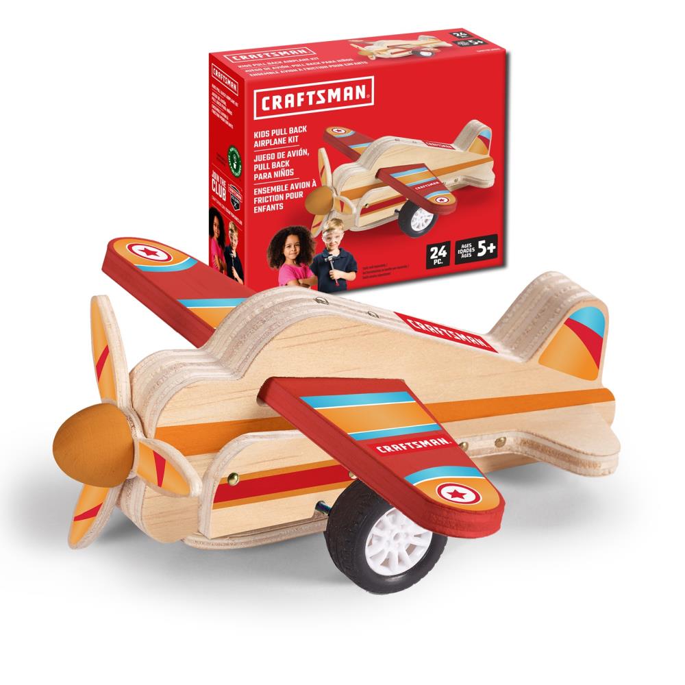Wood Model Kits Build Real Wooden Airplane & Race Car LOT of 2 Arts/Crafts Toy 