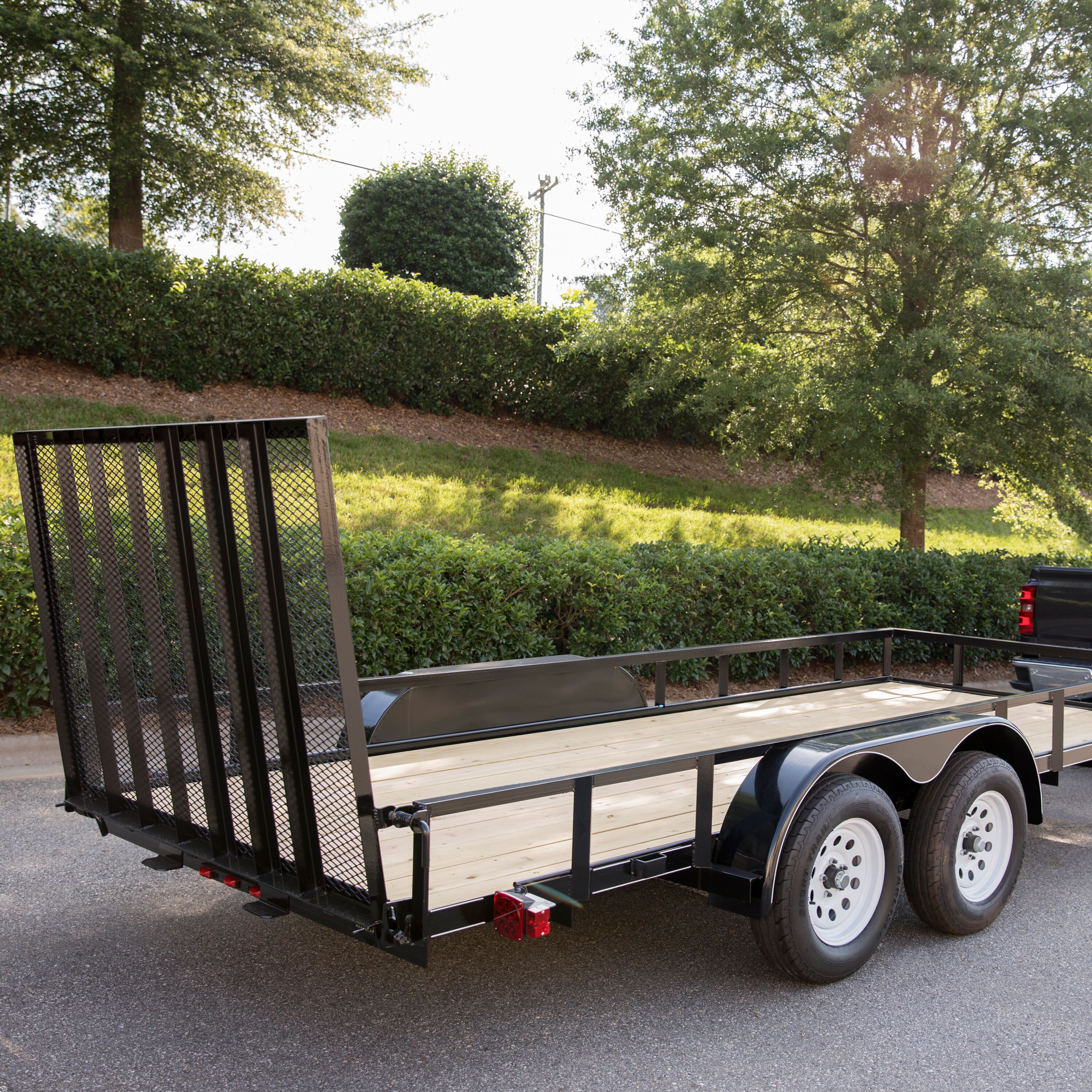 CarryOn Trailer 6ft x 16ft Treated Lumber Utility Trailer with Ramp