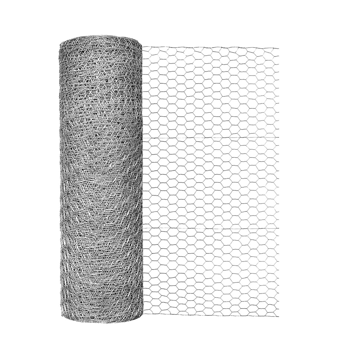 Galvanized Poultry Net Metal Mesh Fencing Chicken Wire Rustic Silver 40" 1-20yd 