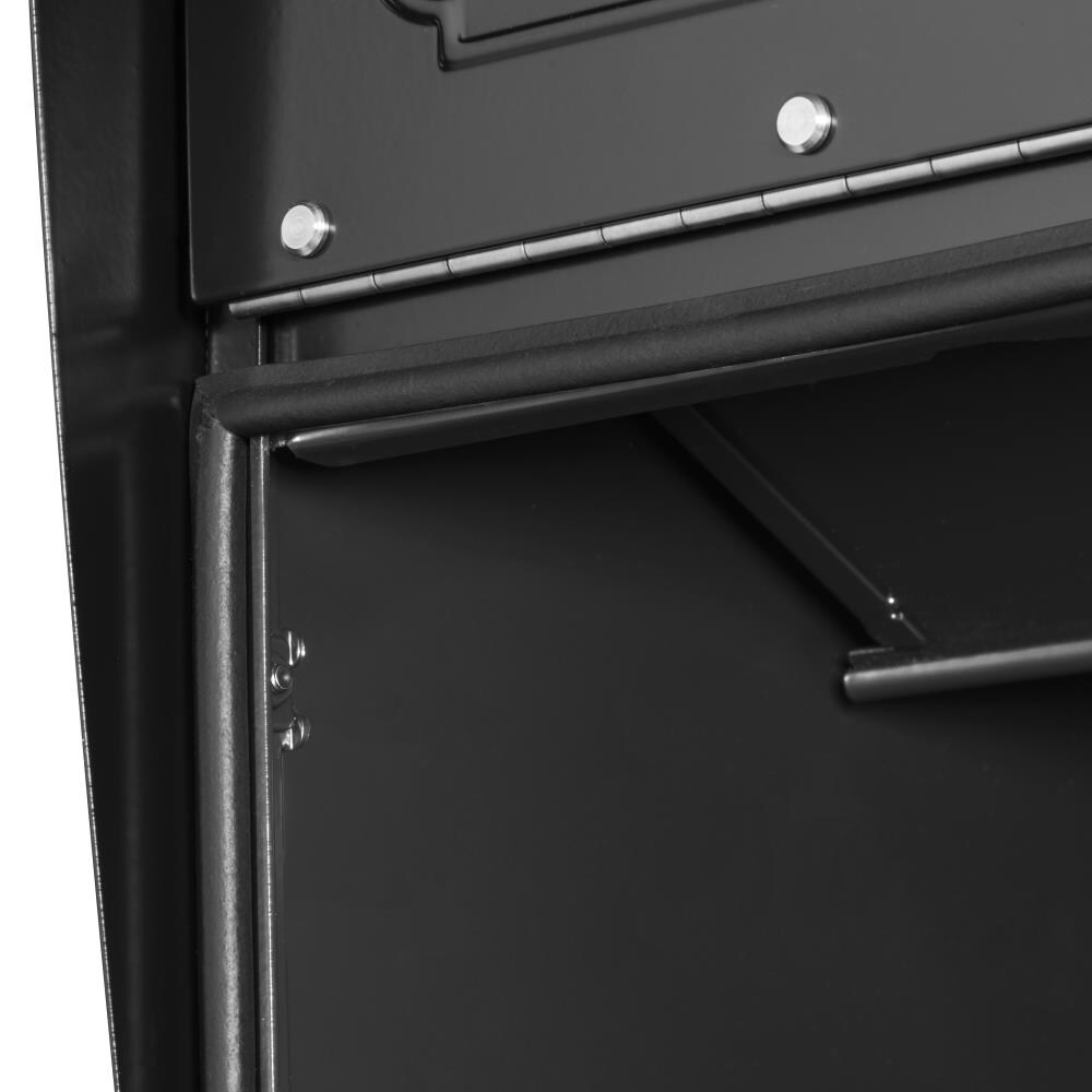 Architectural Mailboxes Post Mount Black Metal Extra Large Lockable Mailbox