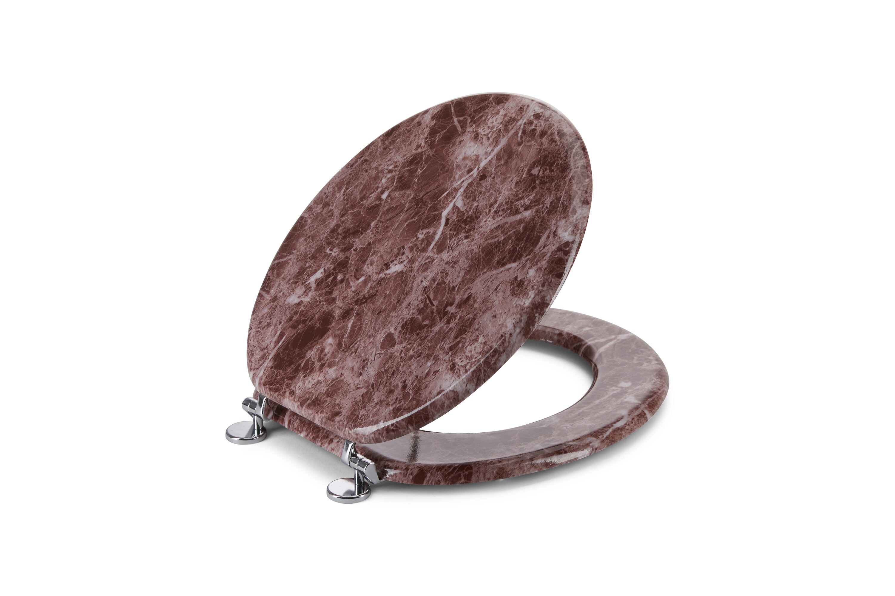 Soft Padded Toilet Seat Standard Size Round 17 Inch Burgundy Highly Durable 