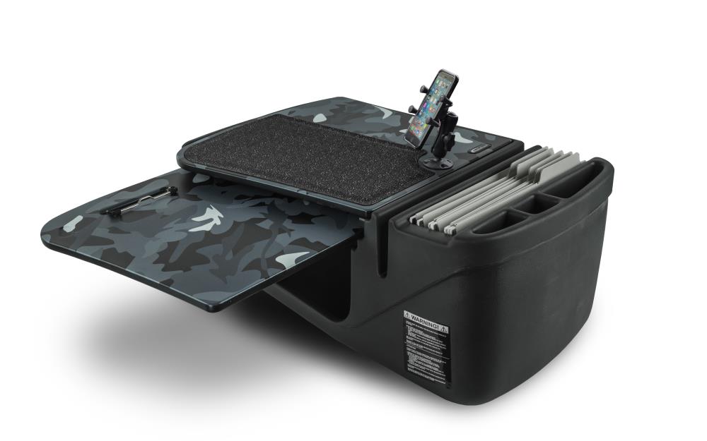AutoExec GripMaster Car Desk Urban Camouflage with Built-in Power Inverter and X-Grip Phone Mount 