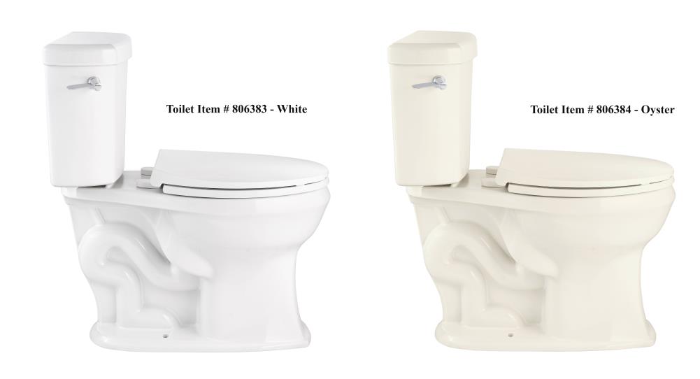 Jacuzzi Lyndsay Oyster WaterSense Elongated Chair Height 2Piece Toilet