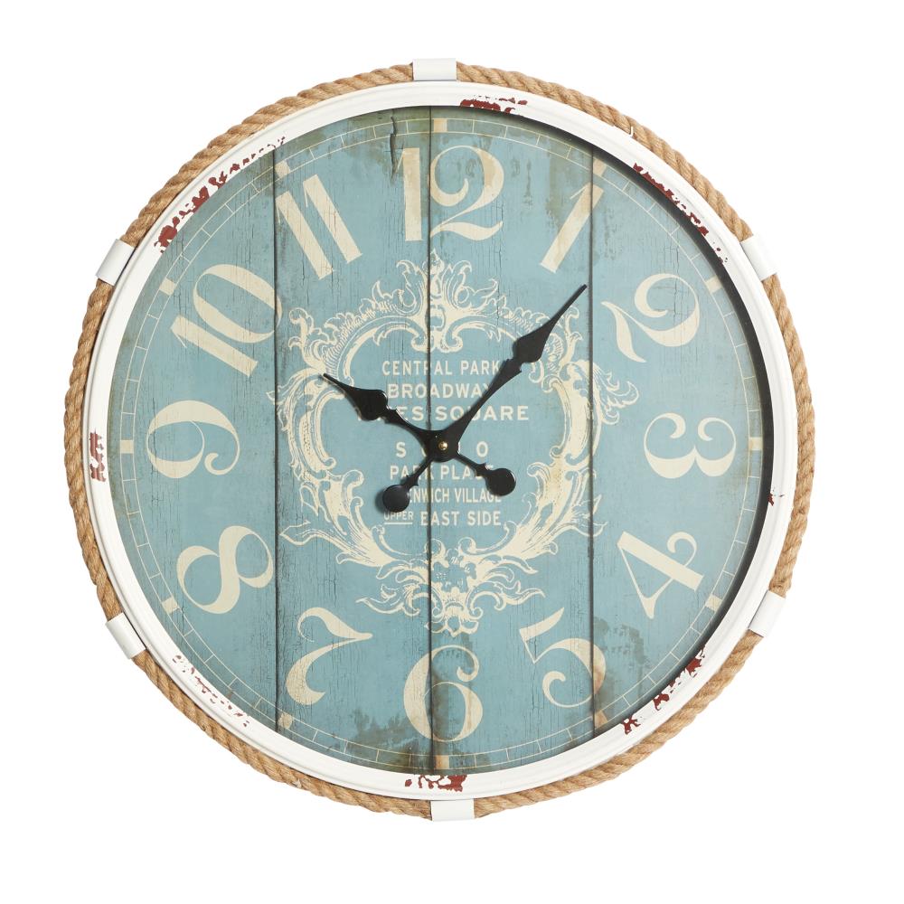 Pretty Glass Wall clock 2 cats with turquoise background vintage effect S or L 