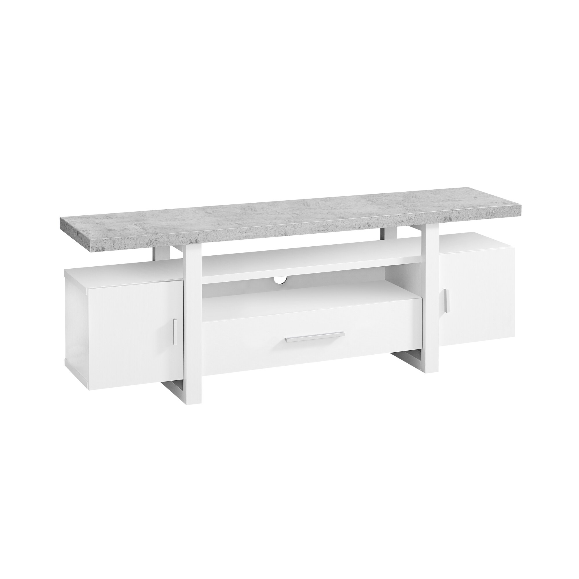 white cement desk