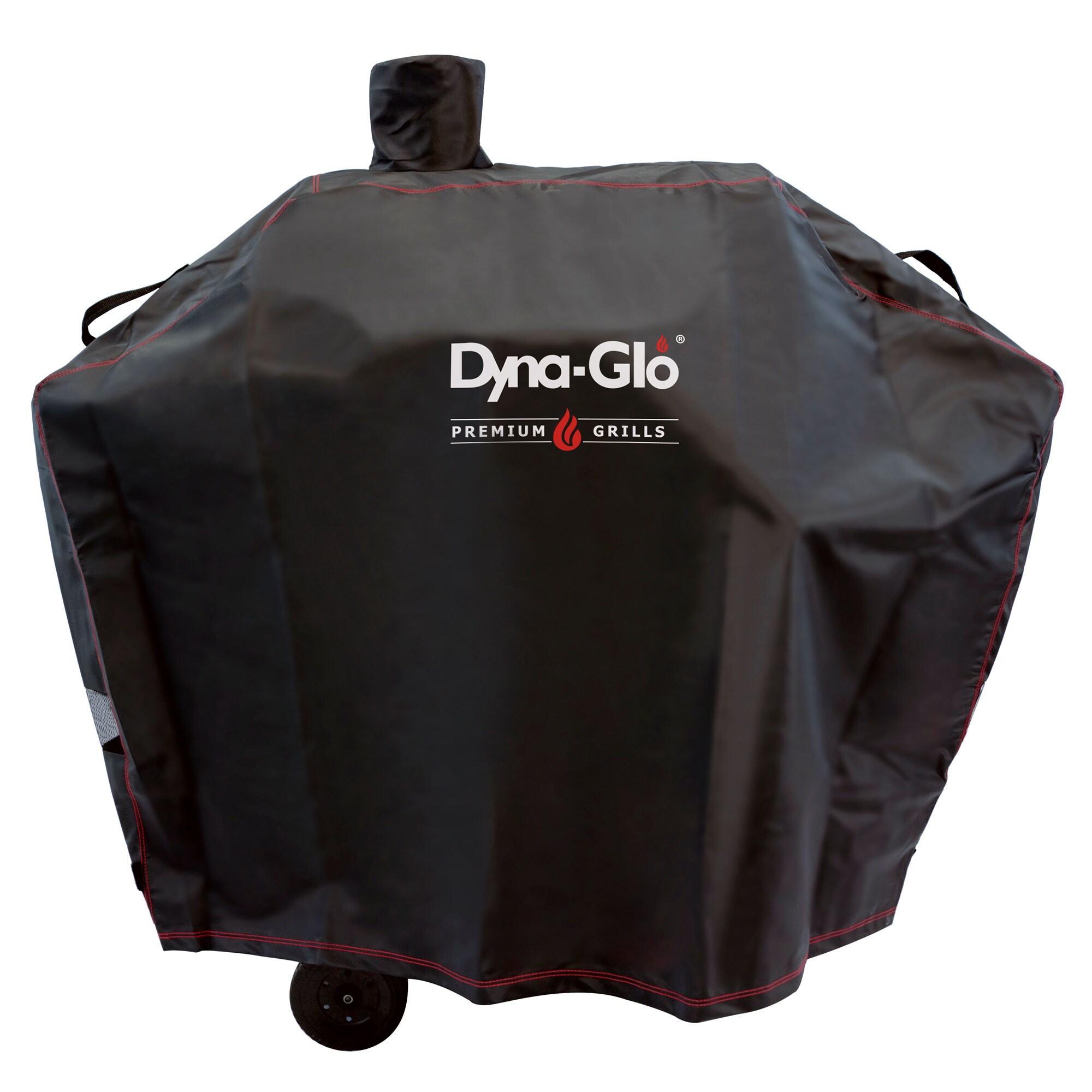 DYNA-GLO Black Premium 5-Burner Grill Cover Lined Heavy Duty PVC Water Resistant 