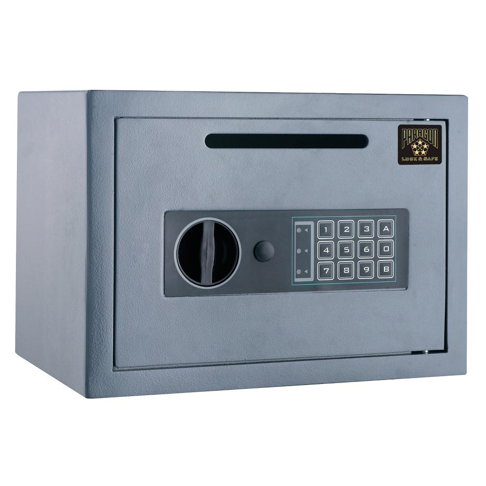 Slot Steel Safe Depository 0.25 cu Drop Box Gun Safes Cash Office Security Lock 