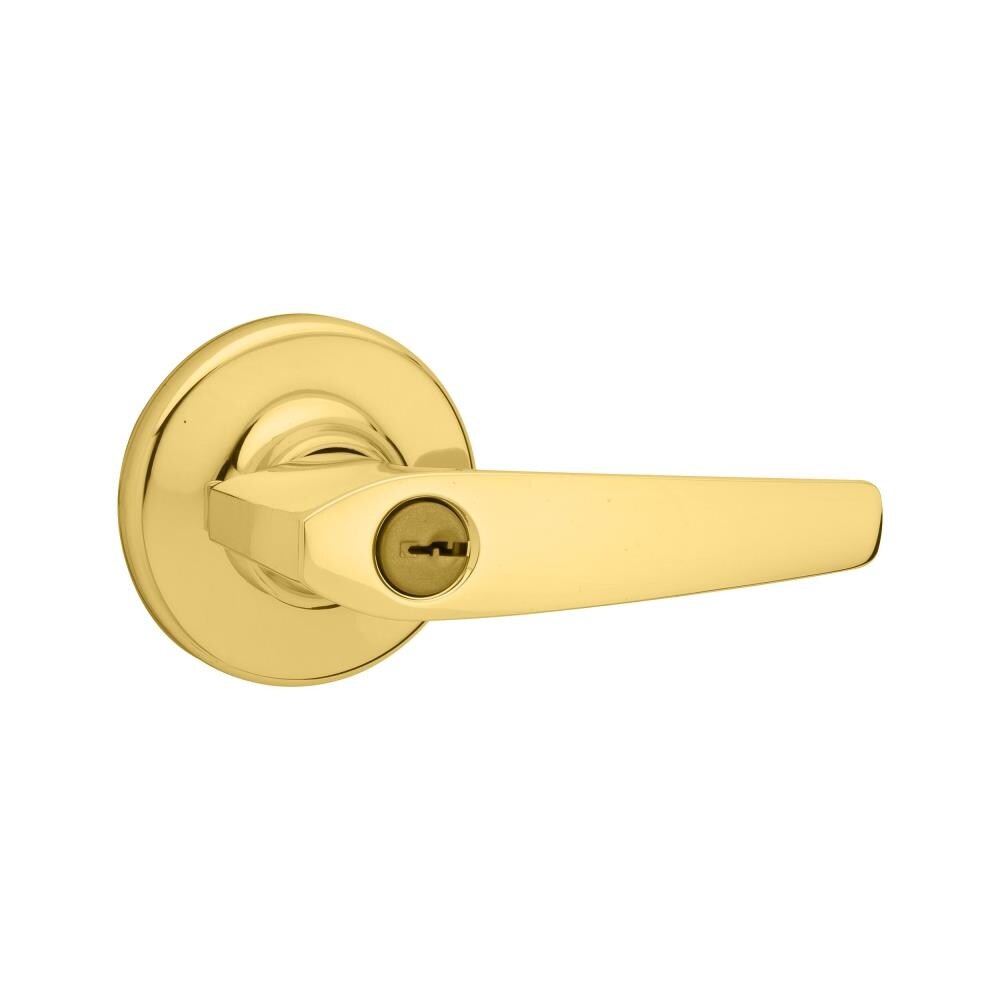 ACE KEYED ENTERY DOOR LOCK Universal Latch Polished Brass Finish Fixing Included 