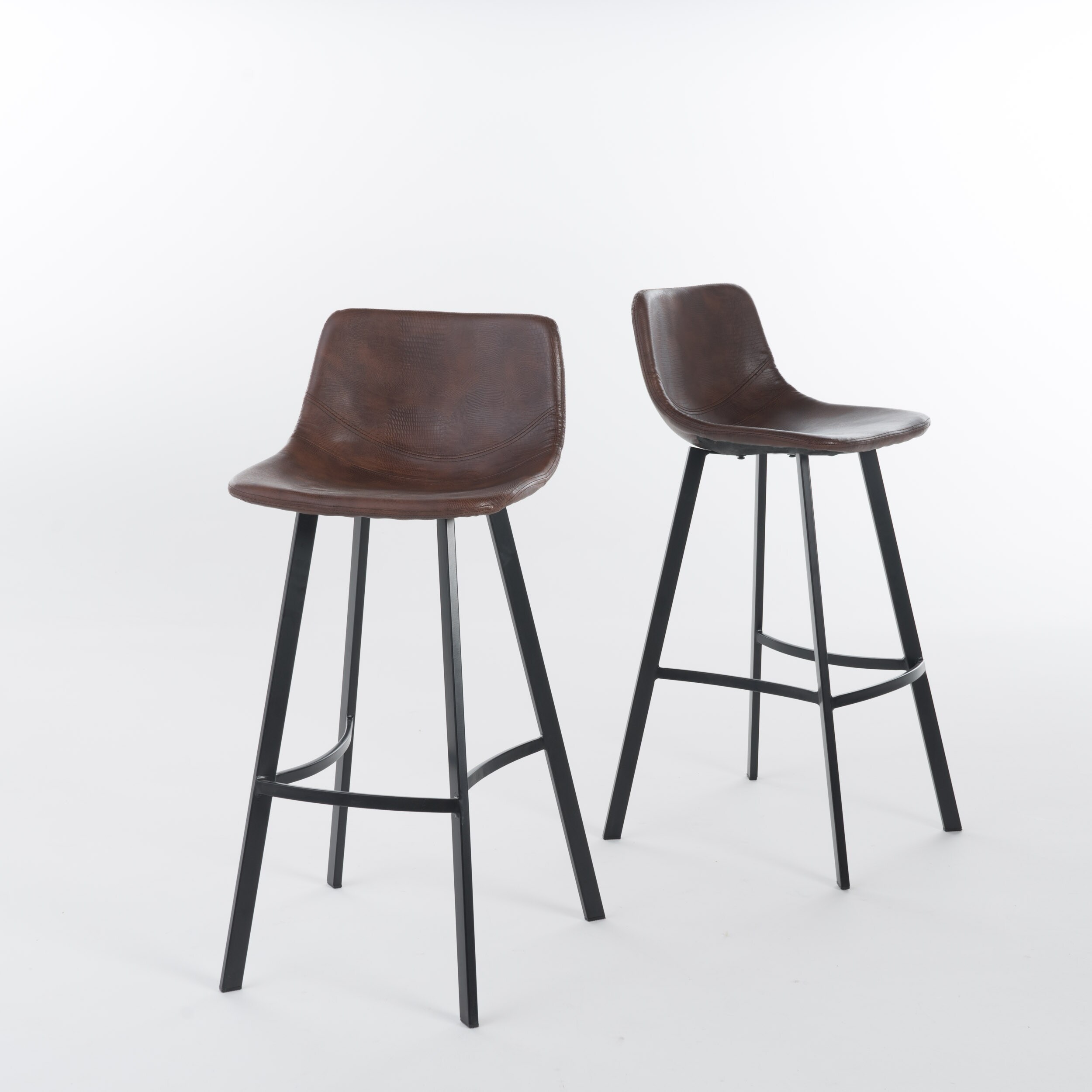 dark brown bar stools set of 2