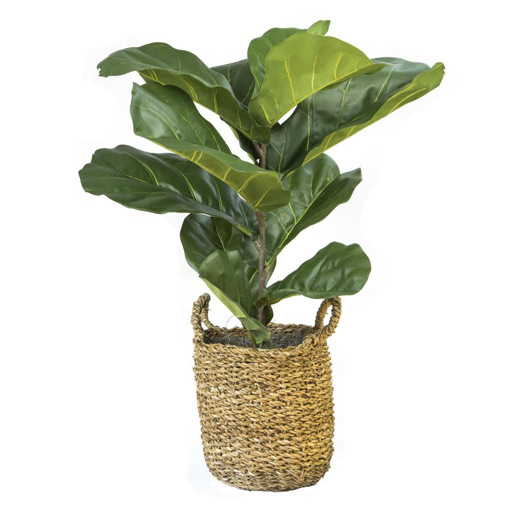Artificial Indoor House Plant in Wicker Flower Pot Basket Home Office Decoration 