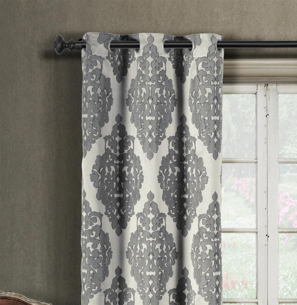 Living Room Set of 2 Panels 36 W by 84 L Duck River Textile Geometric Blackout Darkening Grommet Top Window Curtains Pair Drapes for Bedroom Grey
