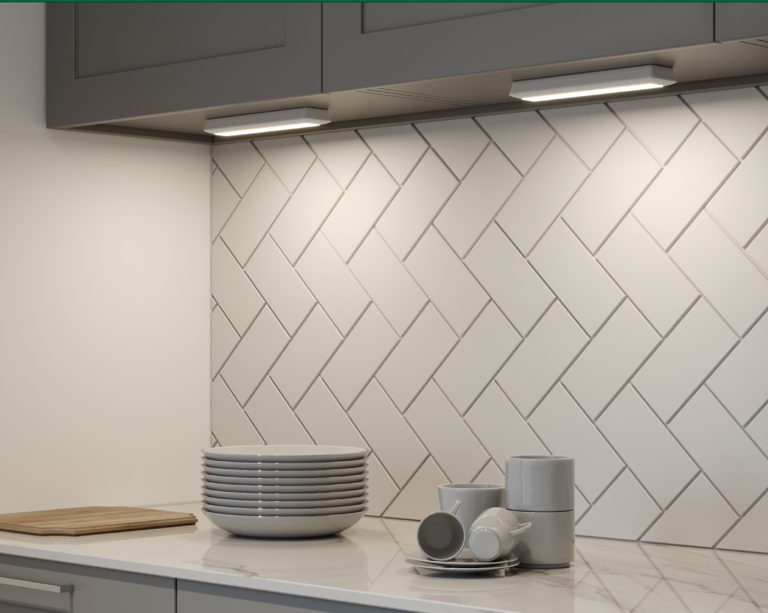 Cool White 2x 12" Light Bars Under Cabinet Kitchen Home Interior LED Lighting 