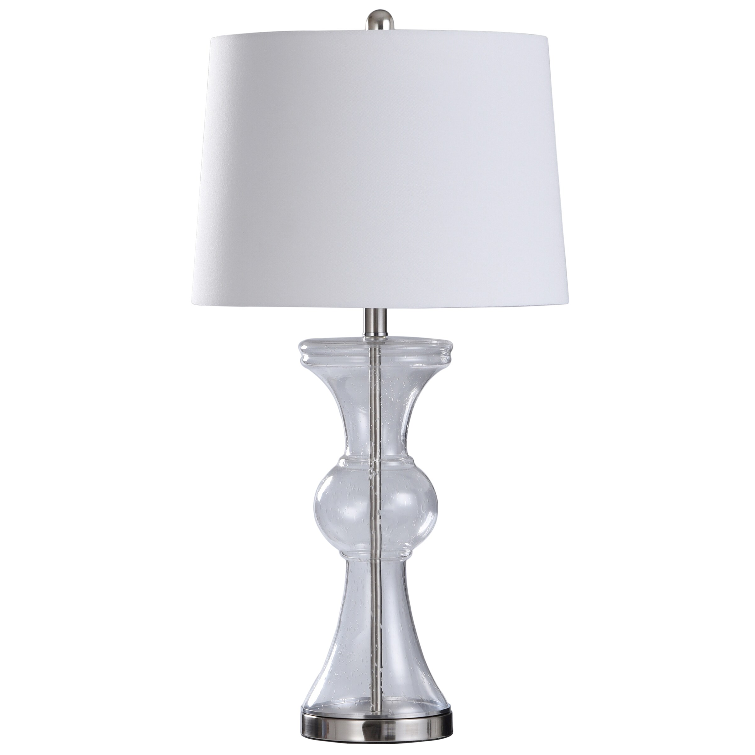 clear seeded glass table lamp