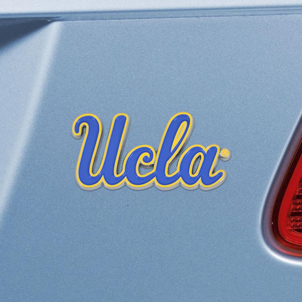 SLS FANMats UCLA Bruins Premium Solid Metal Color Chrome Raised Auto Emblem Decal University of California Los Angeles 