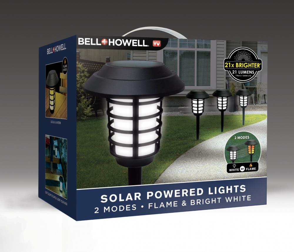 4 Pack Howell Outdoor Solar Powered 2-in-1 Pathway and Garden Lights Details about   Bell 